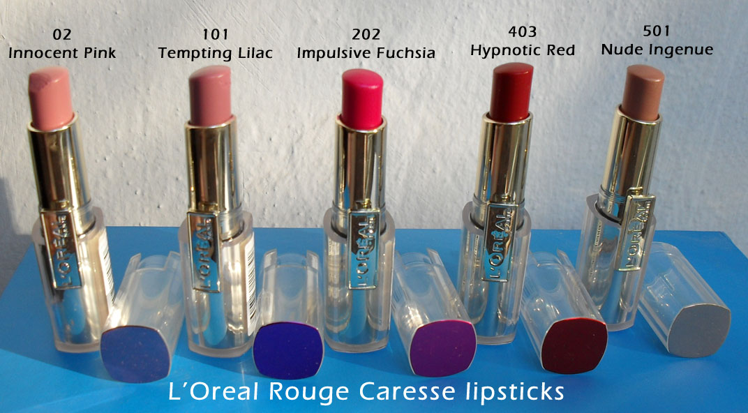L’Oreal Rouge Caresse lipsticks 01.
